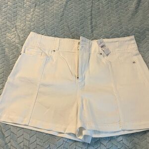 LOFT High Waist White Women's Shorts NWT sz 14